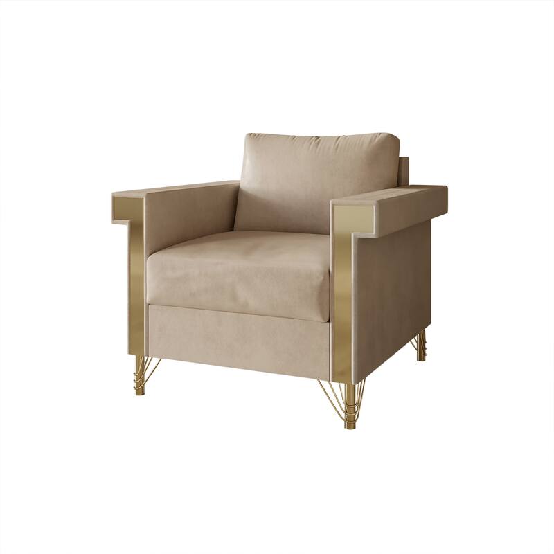 CraftPorch Luxurious Velvet Upholstered Arm Chair