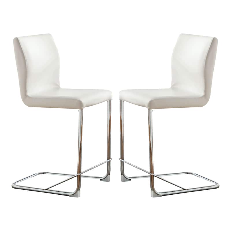 Raji Modern Faux Leather Counter Height Stools (Set of 2) by Furniture of America