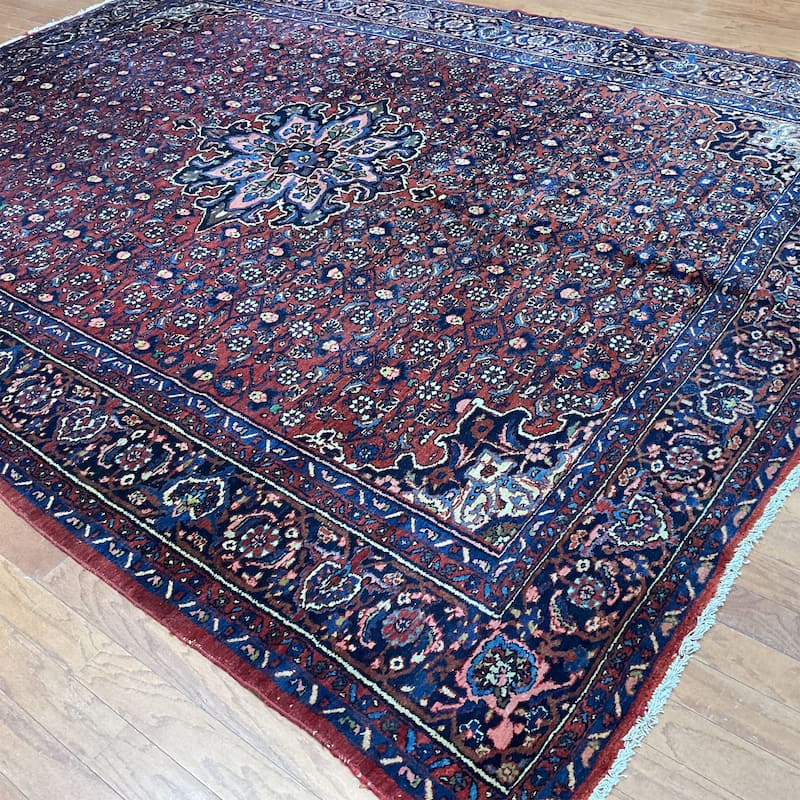 HERAT ORIENTAL Handmade 1960's Antique Hamadan Wool Rug - 8' x 10'6"