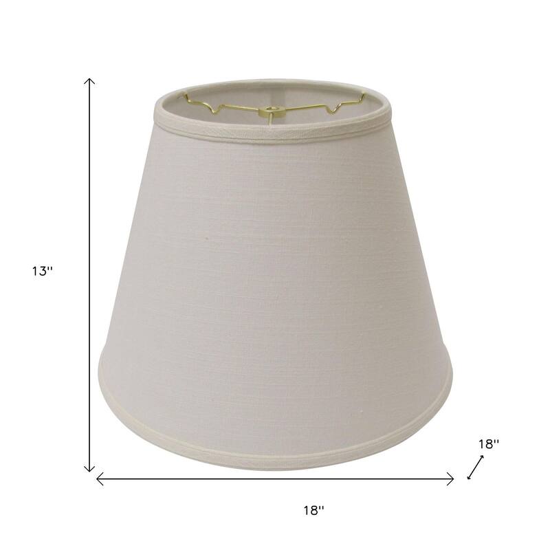 HomeRoots White Linen Empire Lamp Shade - 18