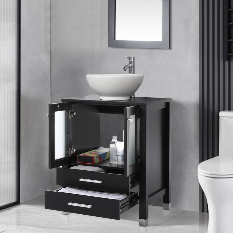 24" Bathroom Vanity with Sink Set Storage Cabinet Combo