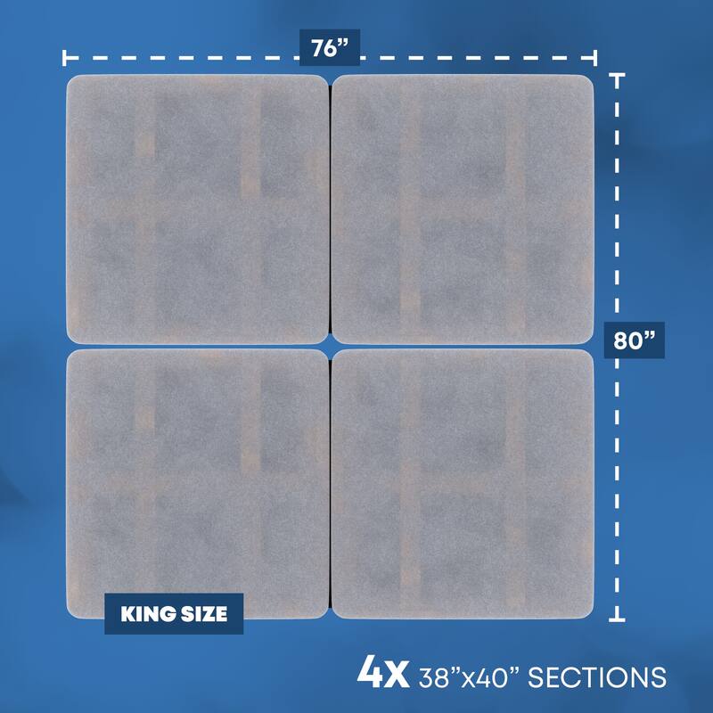 Onetan, 1.5" Split Fully Assembled Bunkie Board for Mattress/Bed Support - King