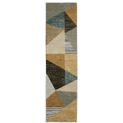 Style Haven Stephan Modern Art-deco Inspired Yellow/Gold Area Rug