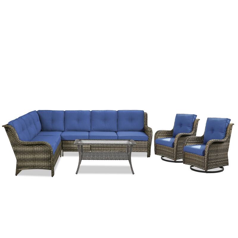 Outdoor Conversation Sets 2 Sectional Sofa Furniture