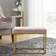 preview thumbnail 43 of 74, Upholstered Tufted Velvet Ottoman, Modern End of Bed Bench with Golden Metal Frame, Entryway Footrest Stool