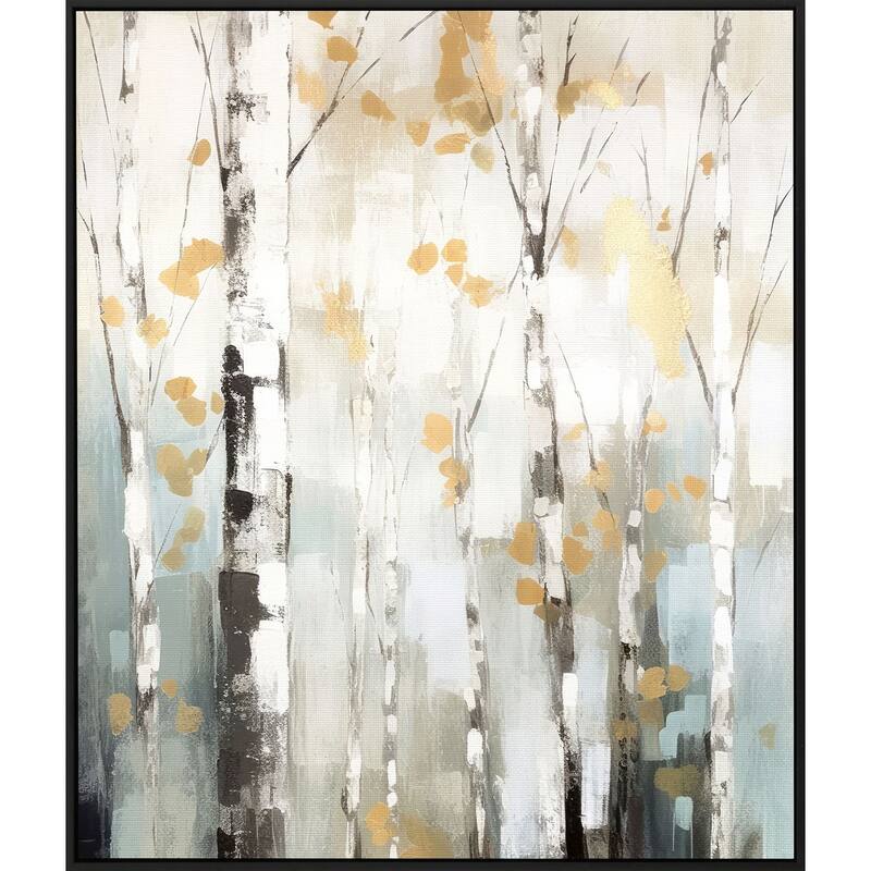 Birch Silhouette I Giclee on Canvas No Glass - 35 X 29 X 2 - Plastic - Black