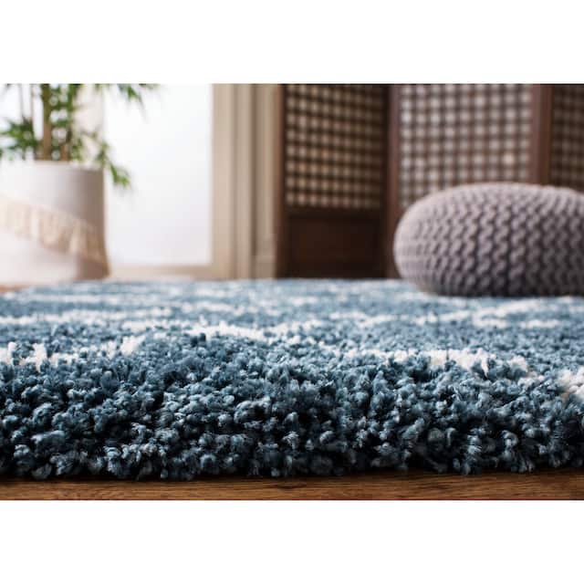 SAFAVIEH Hudson Shag Vitchka Glam Trellis 2-inch Area Rug