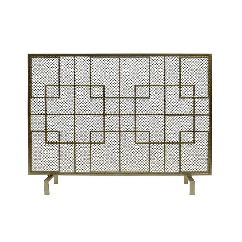 Alamance Modern Single Panel Fireplace screen by Christopher Knight Home - N/A