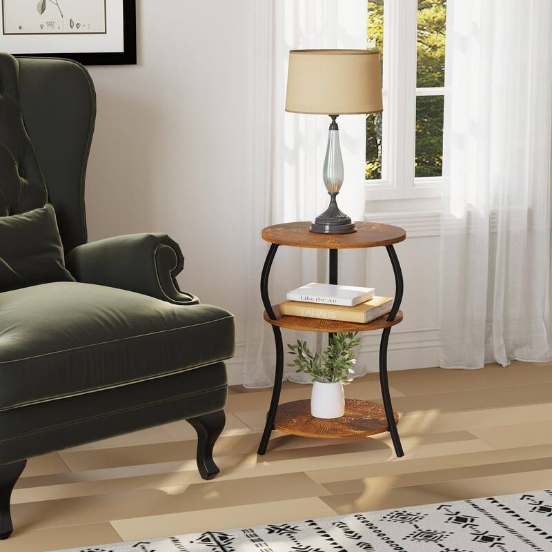Snack Table TV Tray Table - 15.75"D x 15.75"W x 24"H
