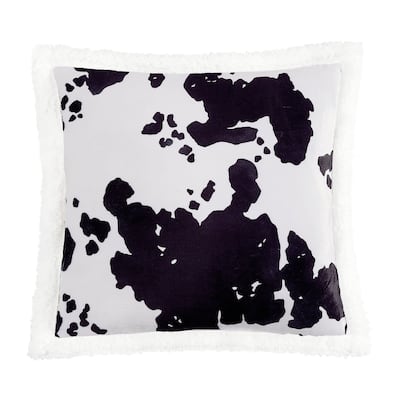 Indigo Hill by HiEnd Accents Campfire Sherpa Fleece Decorative Pillow, 18"x18"