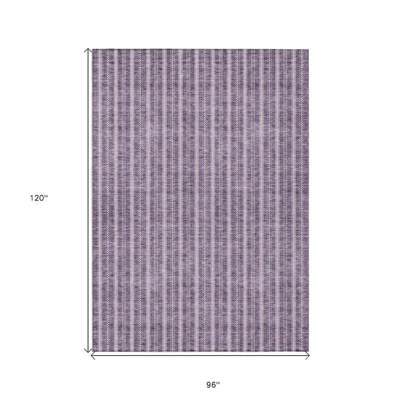HomeRoots Striped Transitional Rectangle Outdoor Rug