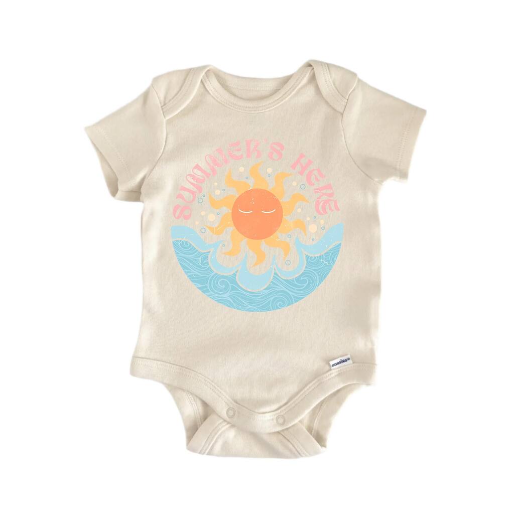 Summer's Here Boho Beach - Baby Boy Girl Clothes Infant Bodysuit Funny Cute Newborn