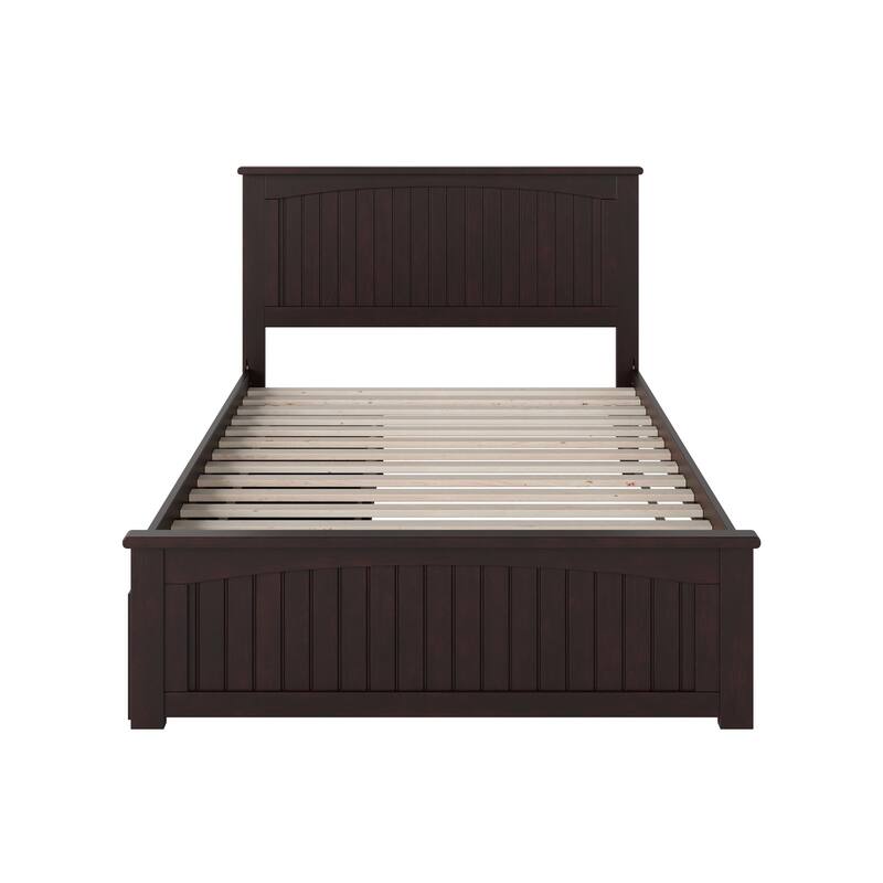 Nantucket Full Platform Bed with 2 Drawers in Espresso