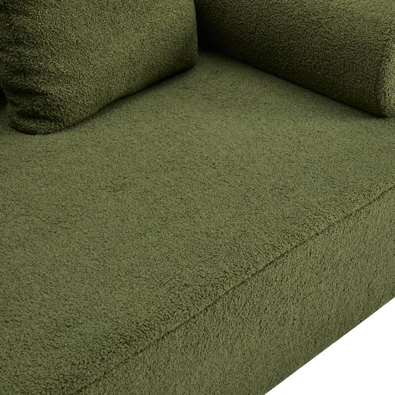 Roomfitters 78" Modern 3-Seater Sofa, Oversized Comfy Couch with 3 Plush Pillows for Living Room, Bedroom, Apartment