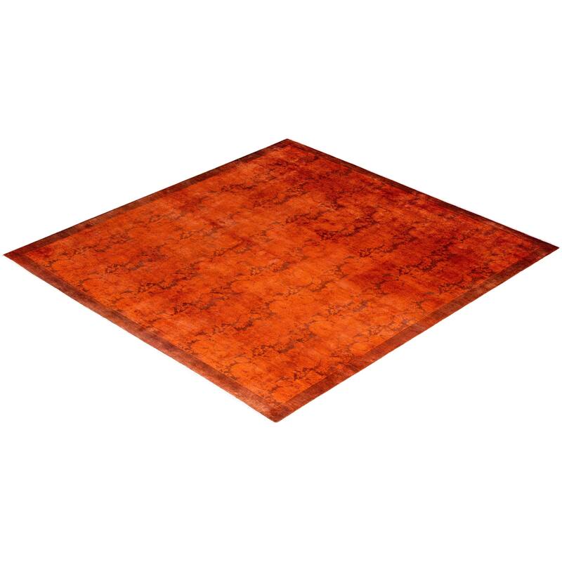 Fine Vibrance One-of-a-Kind Hand-Knotted Area Rug - Orange, 6' 1" x 6' 5" - 6' 1" x 6' 5"