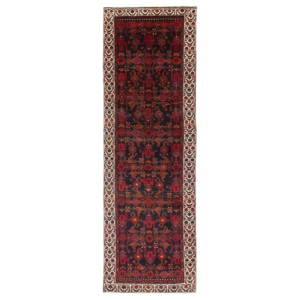 ECARPETGALLERY Hand-knotted Andelz Black Wool Rug - 3'3 x 10'11