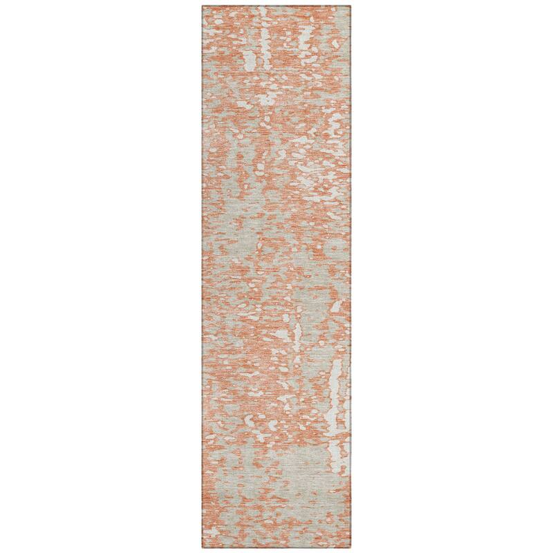 Machine Washable Indoor/ Outdoor Modern Abstract Chantille Rug