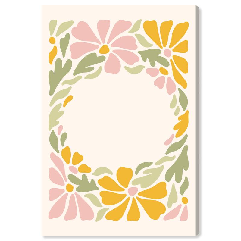 Wynwood Studio Canvas Floral and Botanical For a Floral Selfie Pink Modern & Contemporary Wall Art Canvas Print - 36 x 24