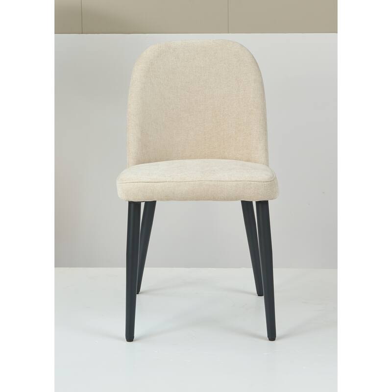 Set of 2 Fabric Identities Chair with Metal Legs, Armless Chair for Kitchen, Restaurant, Living, Meeting Room
