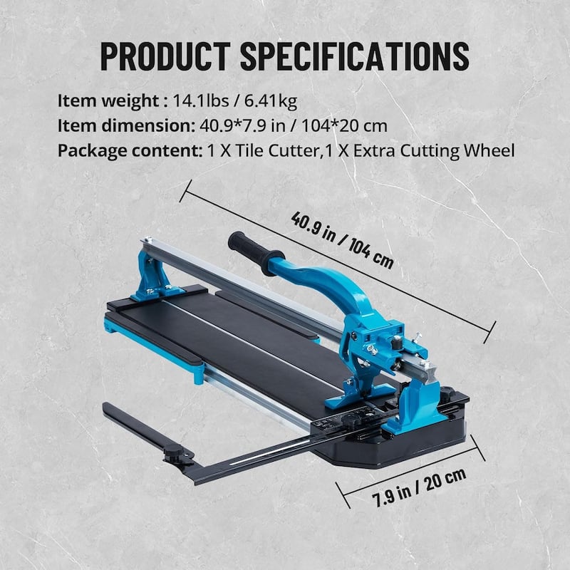 Manual Tile Cutter with Tungsten Carbide Cutting Wheel