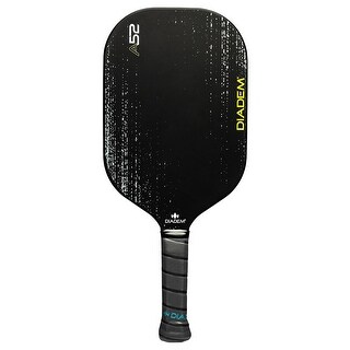 Diadem A52 Pickle Ball Paddle, Carbon Fiber Face, Black / White