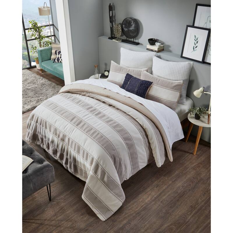 Better Trends Janson Collection Poly/Cotton Comforter Set with Sham - Absorbent, Moisture-Wicking, Machine Washable, Tumble Dry