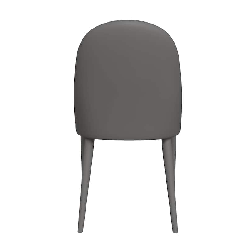 Seville Dining Chair Upholstered in Leather with Iron Legs Set of 4
