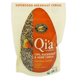 Nature's Path Organic Qi'A Superfood Chia Buckwheat and Hemp Cereal - Original - Case of 10 - 7.9 oz.