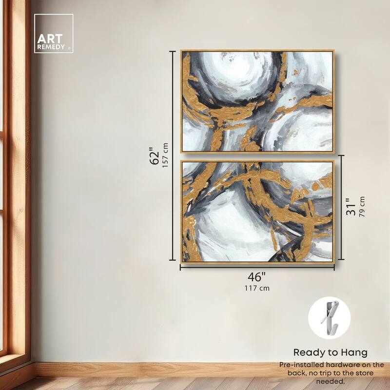 Love Circles Canvas Set of 2 by Art Remedy
