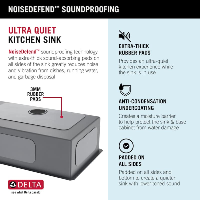 Delta 953034-32S Lenta 32” Undermount 16 Gauge Stainless Steel Single
