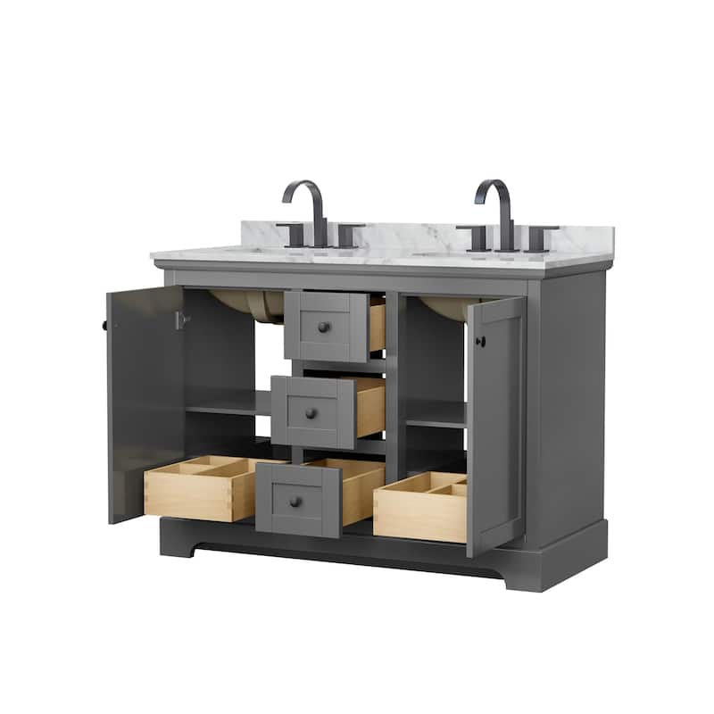 Wyndham Collection Avery 48" Free Standing Double Basin Vanity Set