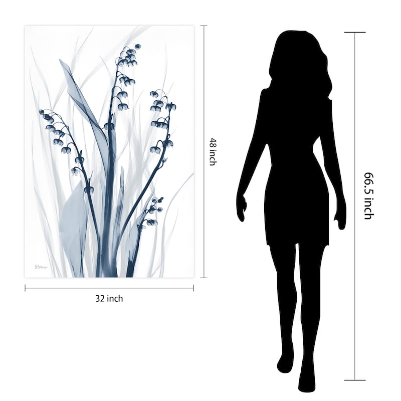 "Radiant Blues 2" Frameless Free Floating Tempered Glass Panel Graphic Wall Art