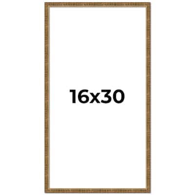 16x30 Frame Gold Picture Frame - Complete Modern Photo Frame Includes