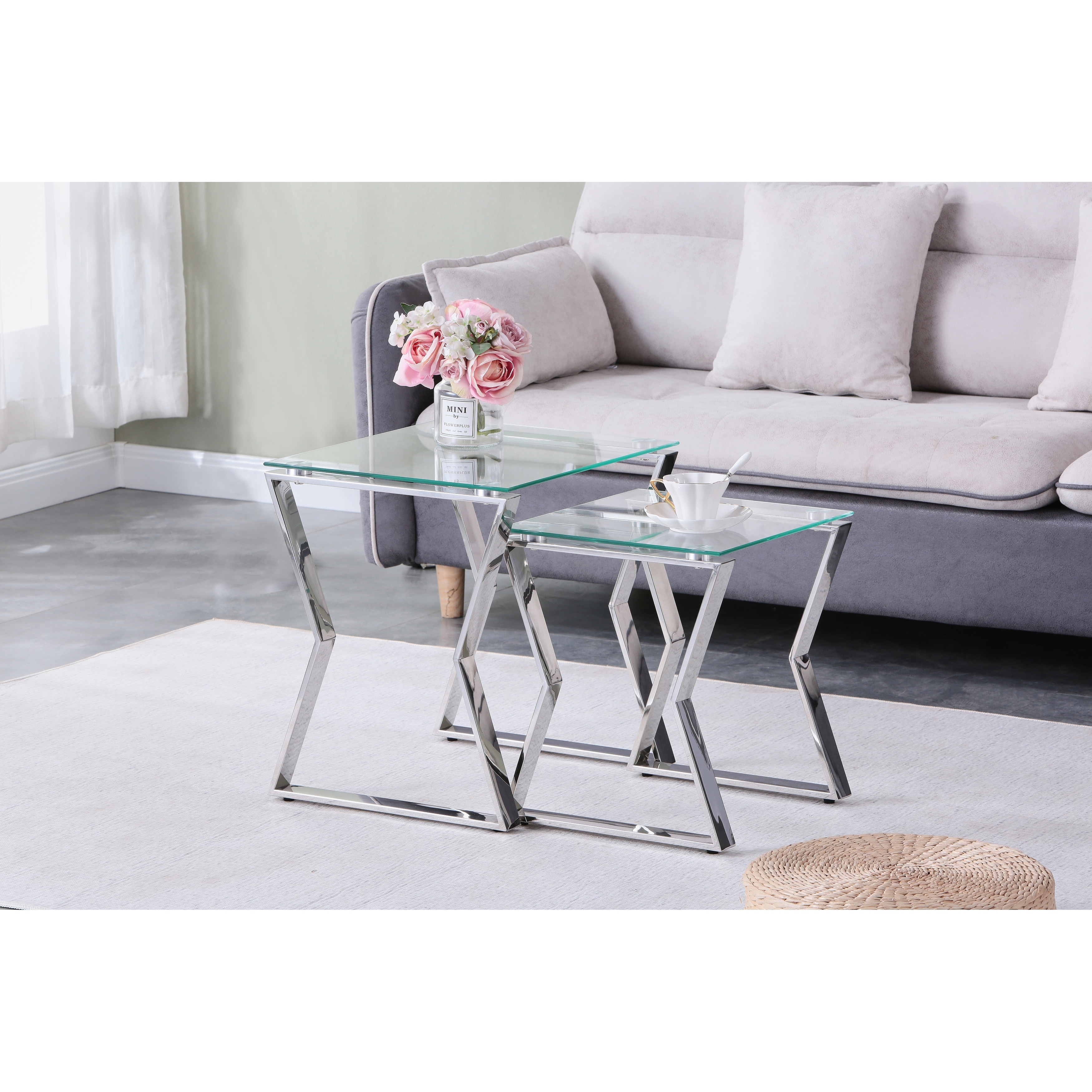 Next glass outlet tables
