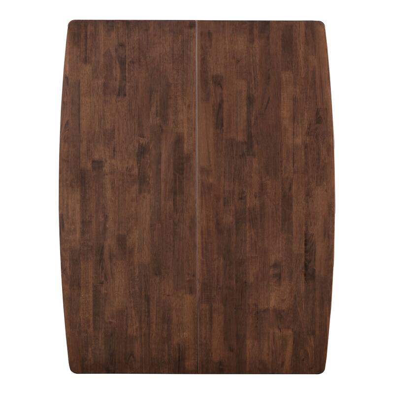 Furniture of America Abigail III Mid-Century Modern 5-Piece Walnut 53-inch 1-Leaf Extendable Counter Height Dining Set