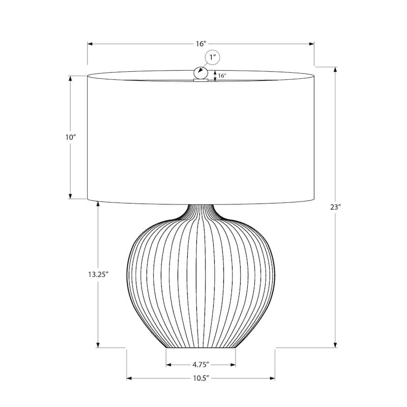 Lighting, 23"h, Table Lamp, Black Ceramic, Black Shade, Contemporary