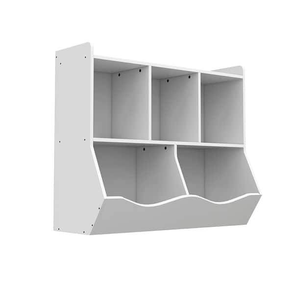 slide 2 of 15, Toy Rack,Toy Storage Box and Storage Cabinet for Playroom White
