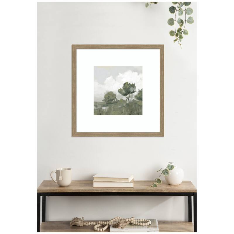 Kate and Laurel Shades of Olive No. 2 by Mary Sparrow Framed Wall Art Print