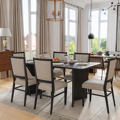 Solid Wood Square Dining Table for 6-8 People Nordic style