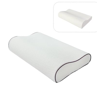 Shatex Memory Foam Bed Pillow, Ergonomic Cervical Contour Neck Support Orthopedic Standard Pillow
