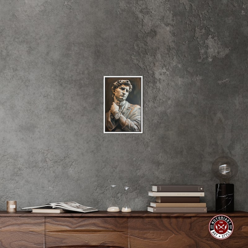 Notoriart Classy Sculpture Framed Men Style 1 Piece Canvas Wall Art