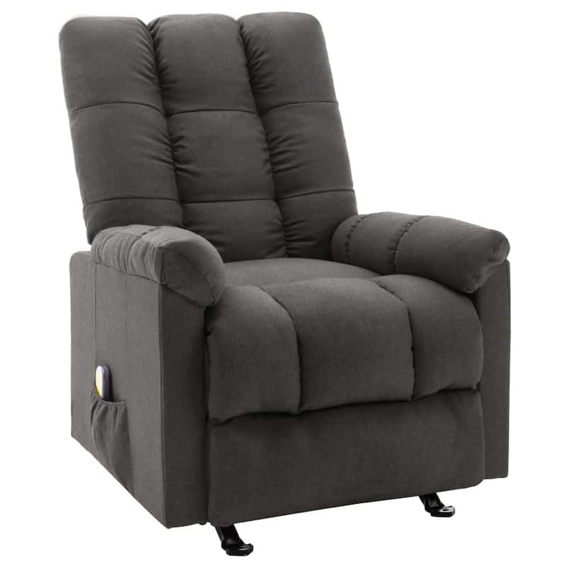 vidaXL Massage Recliner Electric Massaging Recliner Chair for Elderly Fabric - 28.1" x 38" x 39.6"