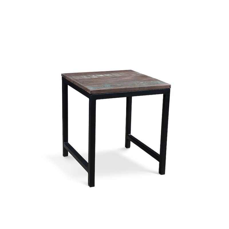 Handmade Timbergirl Iron and Reclaimed Wood Nesting Tables, Set of 3 (India)