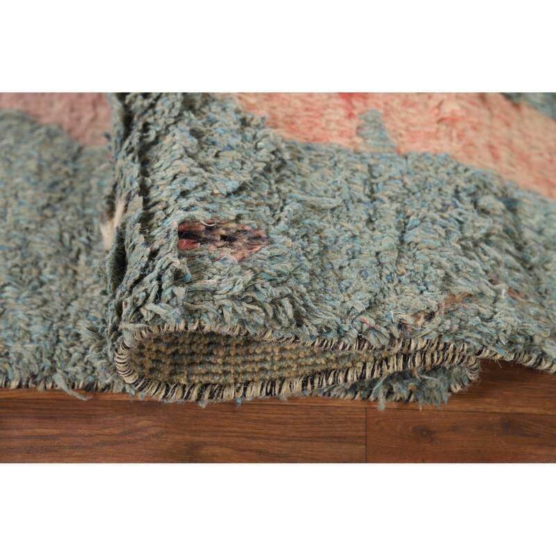 Moroccan Oriental Area Rug Hand-Knotted Wool Carpet - 6'1" x 10'11"