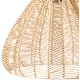 preview thumbnail 8 of 7, Juliette Rattan Bohemian Pendant Light - 76"H x 19"W x 19"D