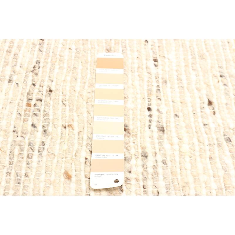 ECARPETGALLERY Braid weave Sienna Tan Wool Rug - 5'2 x 7'8