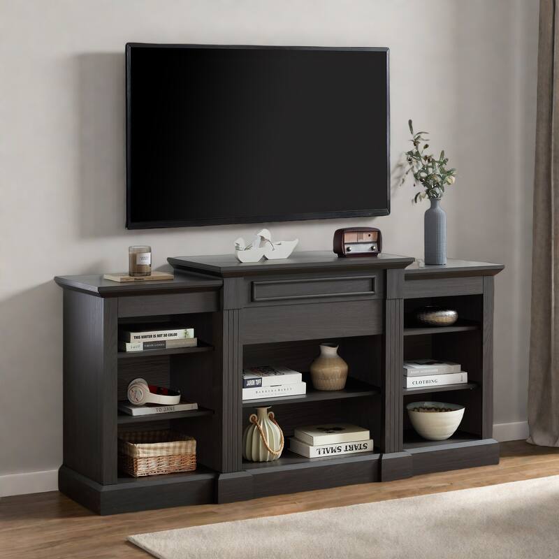 65.75"Multifunctional Modern Storage Cabinet - Convertible TV Stand/Sideboard with Adjustable Shelves - Grey