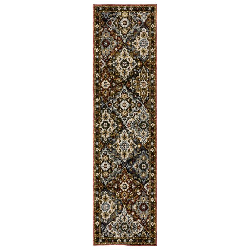 HomeRootsMedallion Traditional Rectangle Area Rug