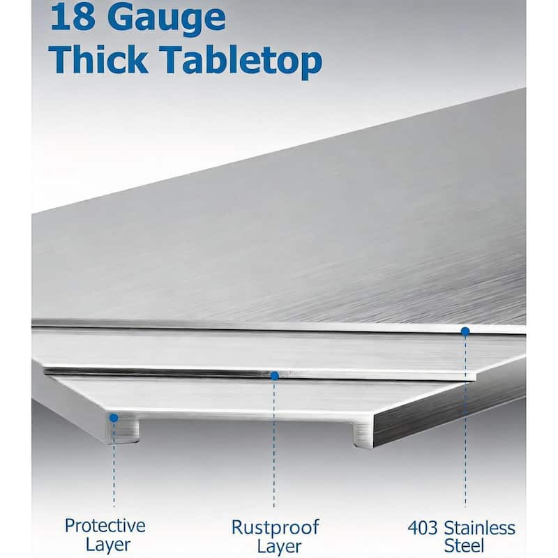 Heavy Duty Stainless Steel Work Table, with Backsplash