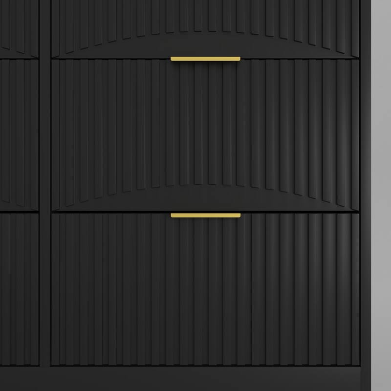 9 Drawer Dresser, 63" Large Deep Chest of Drawers, Wooden Dresser Storage Cabinet with 9 Drawers for Bedroom, Long Dressers